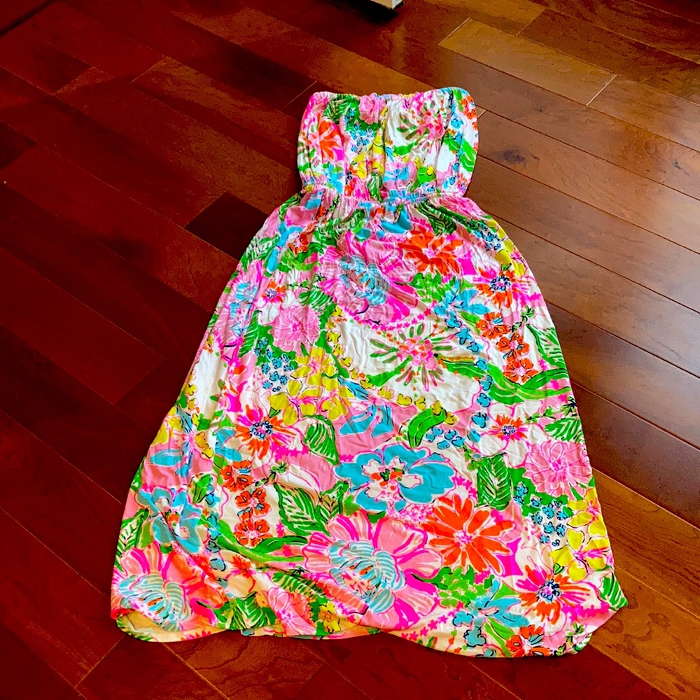 Strapless maxi dress